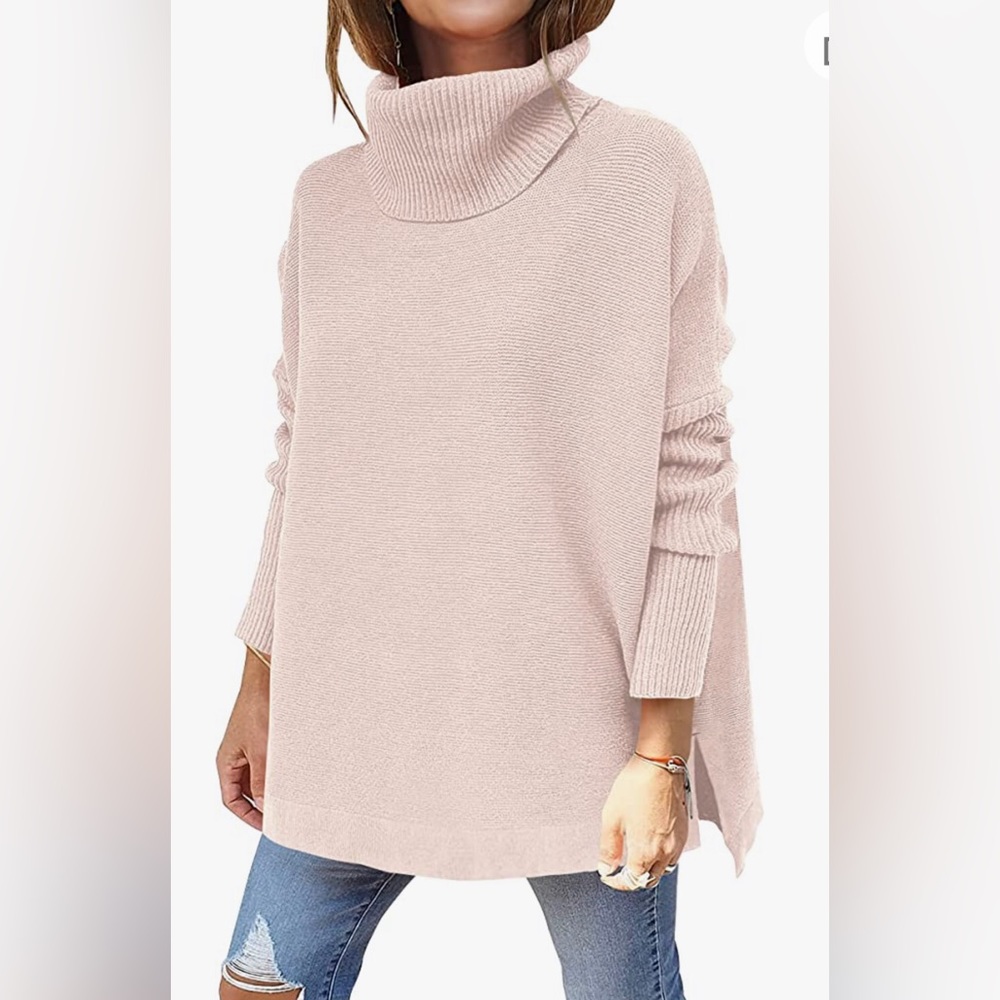 ANRABESS Women’s Turtleneck Oversized Sweater - Picture 1 of 6